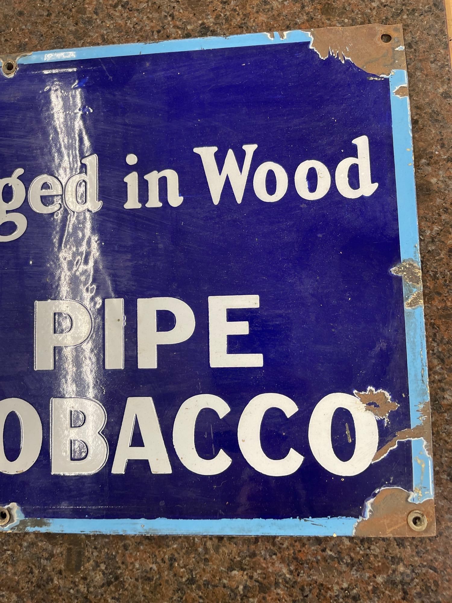 Velvet Pipe Tobacco Porcelain Sign - 6