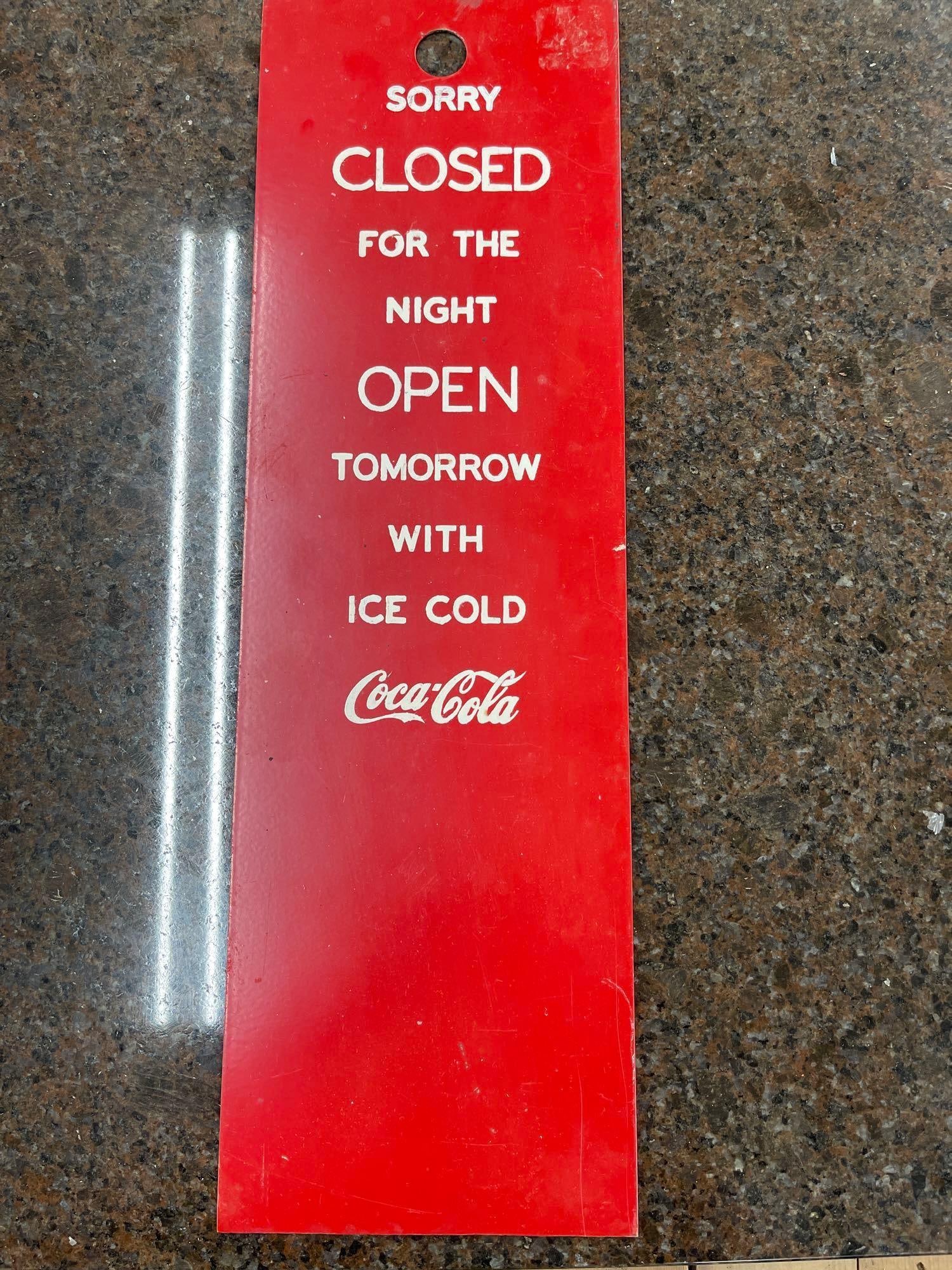 Coca Cola Closed Sign: 5 X 17 