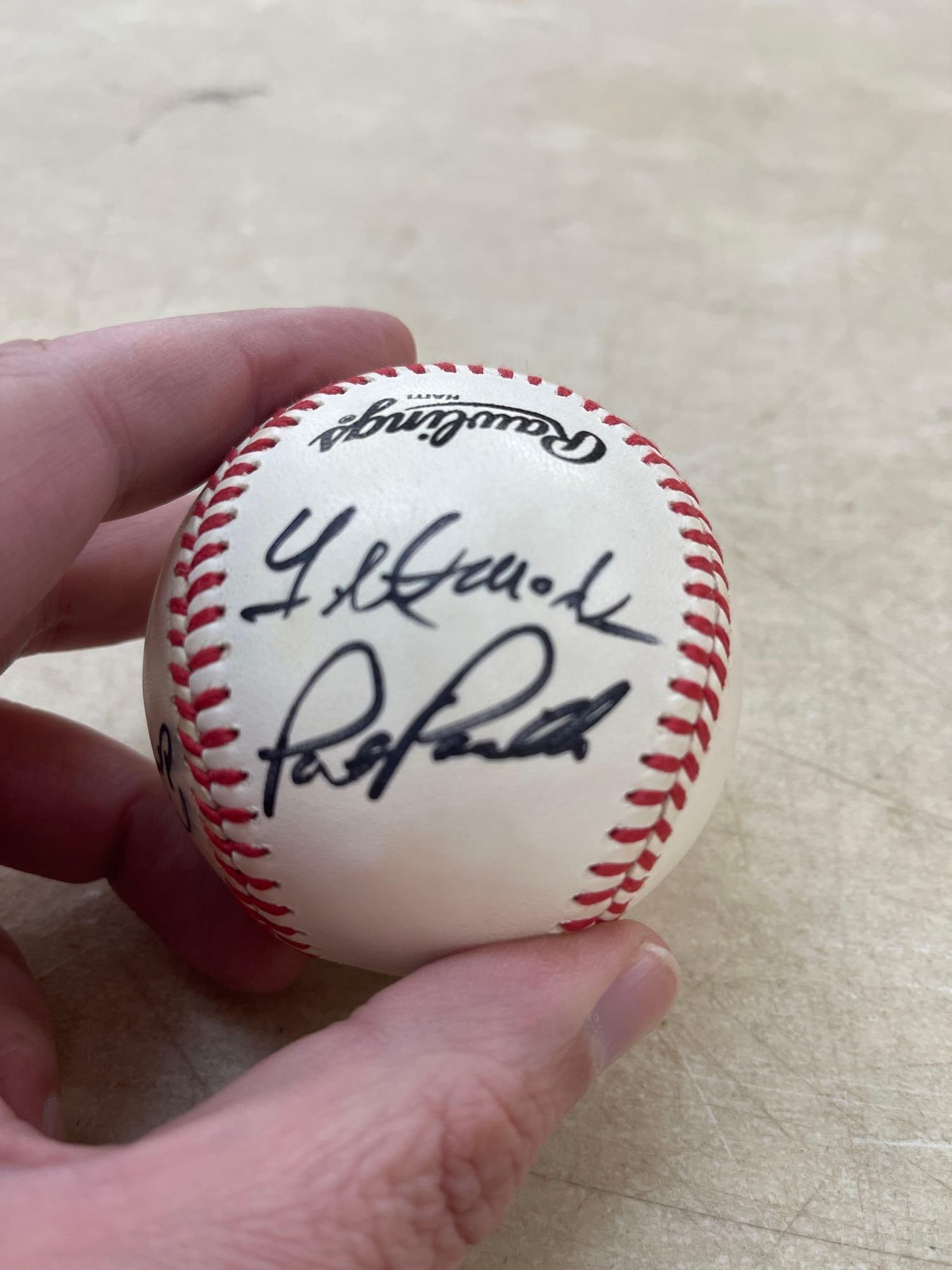 Tom Browning Autographed Baseball + 3 Others - 2