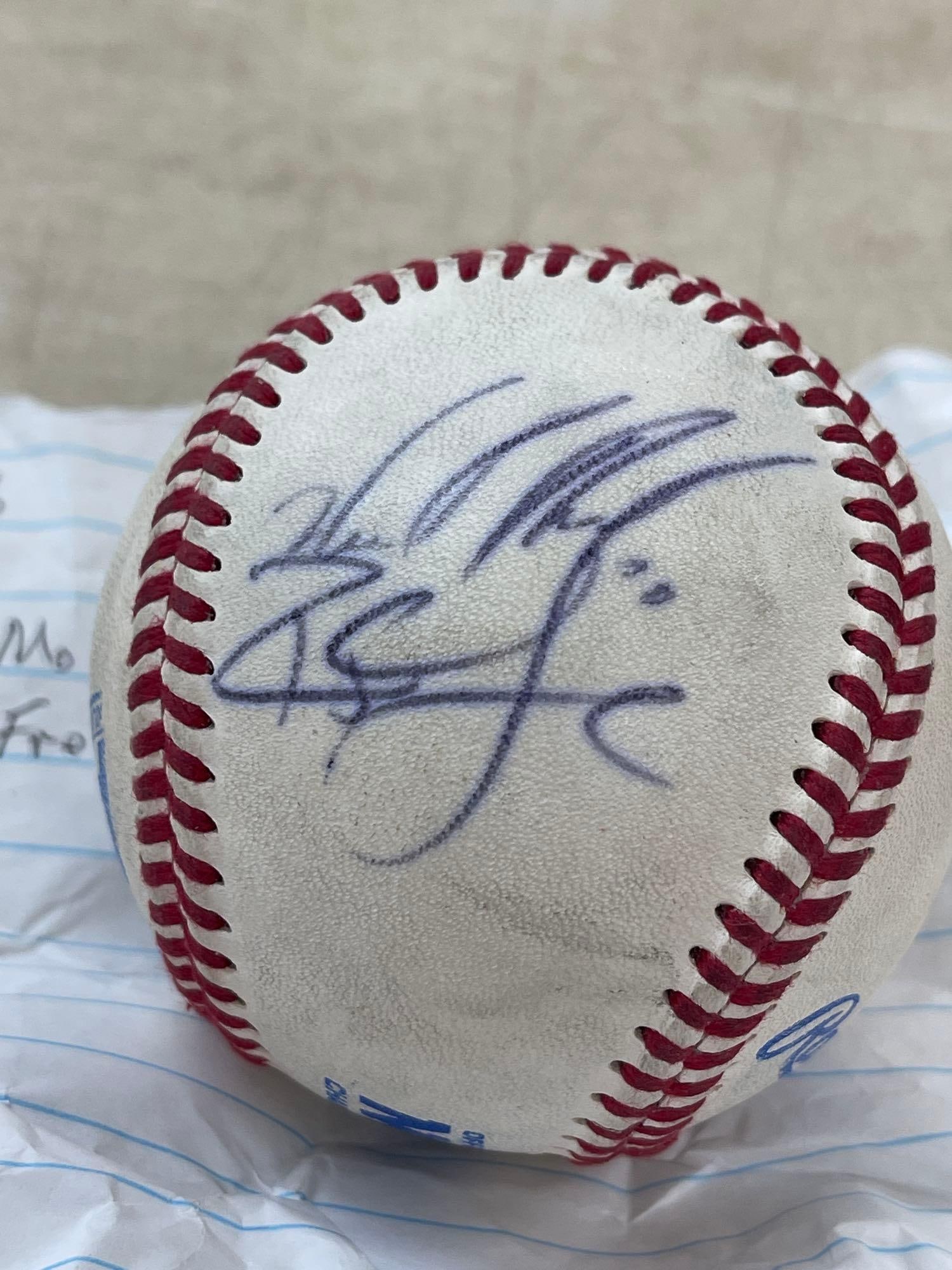Willy Mopena Ryan Freel Autographed Baseball: As Pictured 