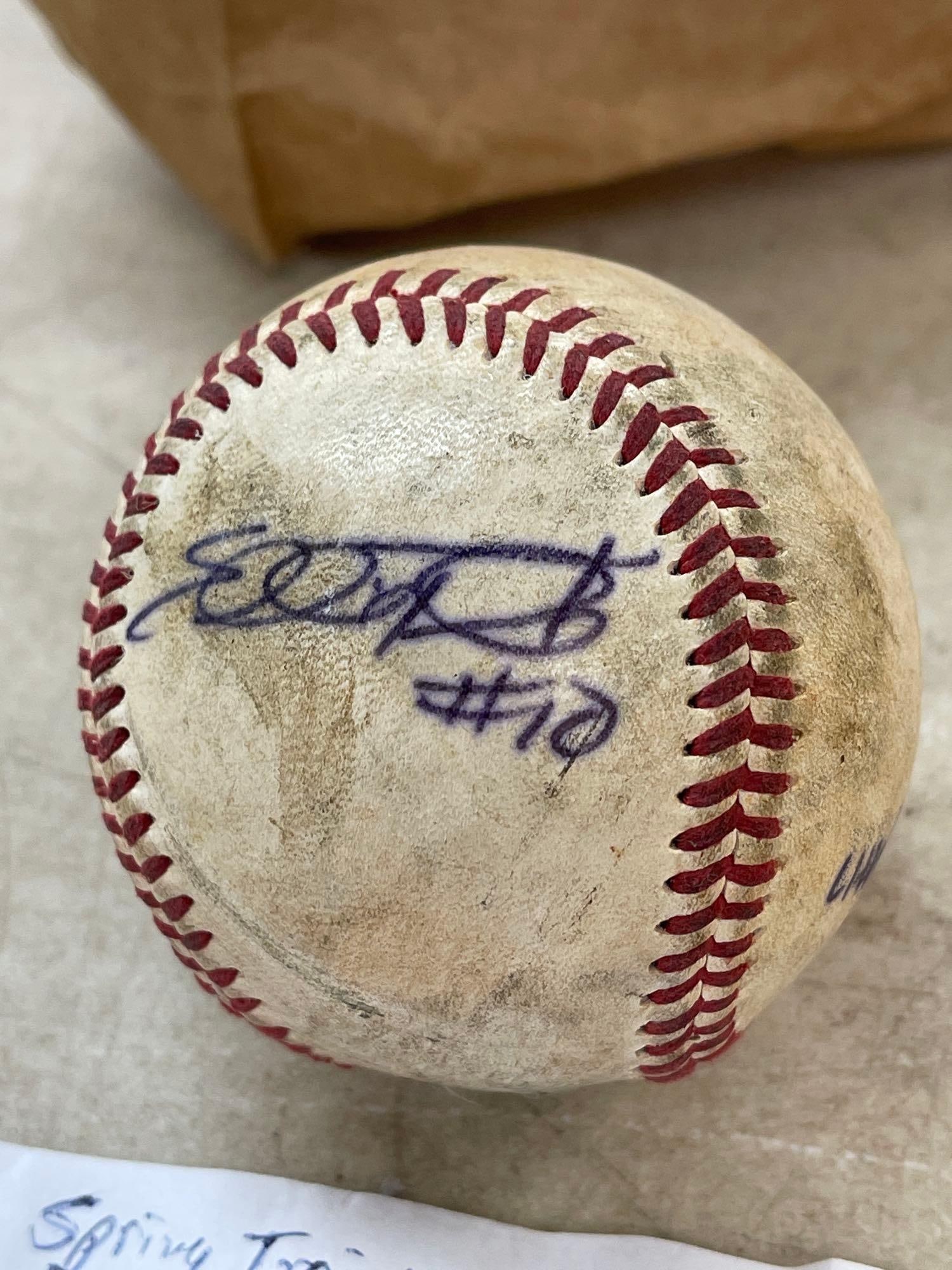 Baseball Autographed by Scott Winchester Brett Tomlinson Eddie Tombesee - 2