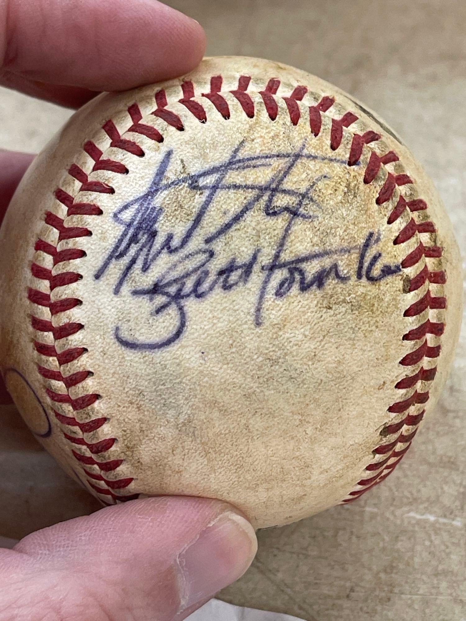 Baseball Autographed by Scott Winchester Brett Tomlinson Eddie Tombesee - 4
