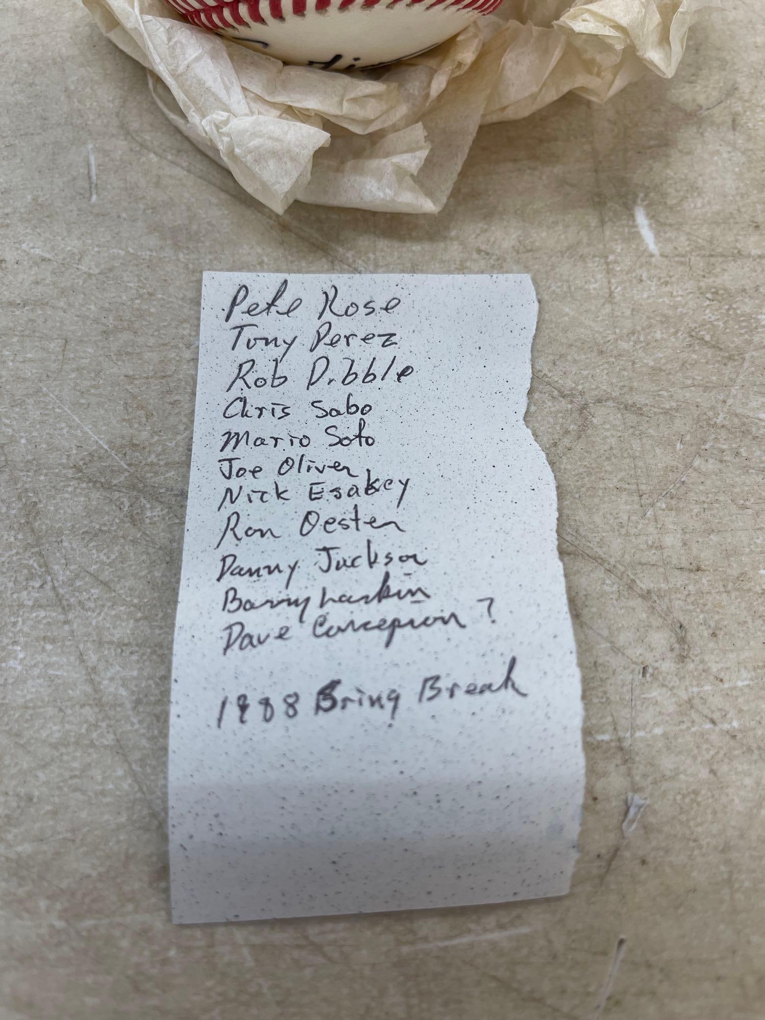 1988 Team Ball Cincinnati Reds Autographed - 2