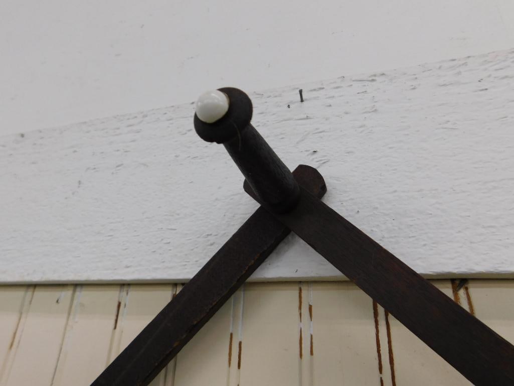 Early Coat and Hat Rack - Wall Hung - 23" x 4.5" x 3" Closed - 5