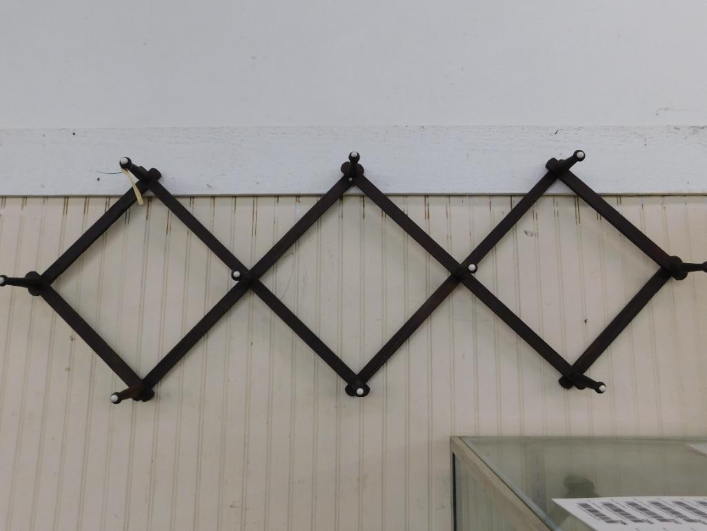 Early Coat and Hat Rack - Wall Hung - 23" x 4.5" x 3" Closed - 6