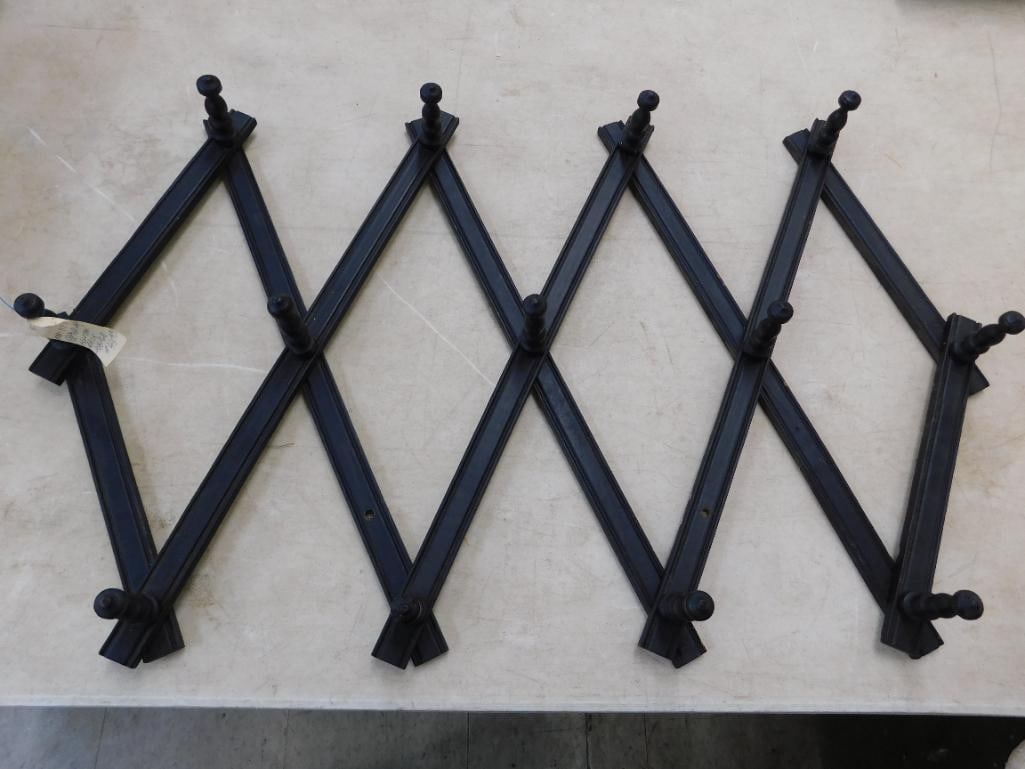 Early Coat and Hat Rack - Wall Hung - 22" x 6" x 3.5" Closed - 6