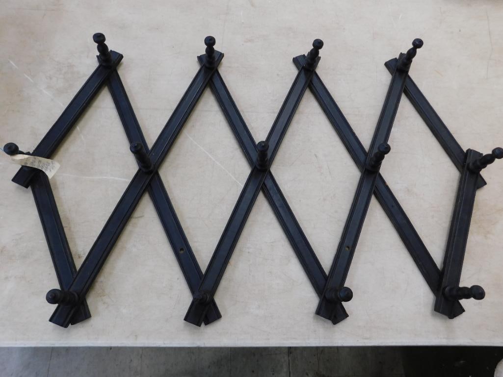 Early Coat and Hat Rack - Wall Hung - 22" x 6" x 3.5" Closed - 7