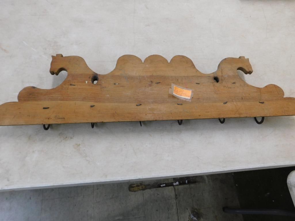 Early Game Bleeding Rack - Wall Hung - Hand Forged Hooks - 9.5" x 38" x 3" - 9