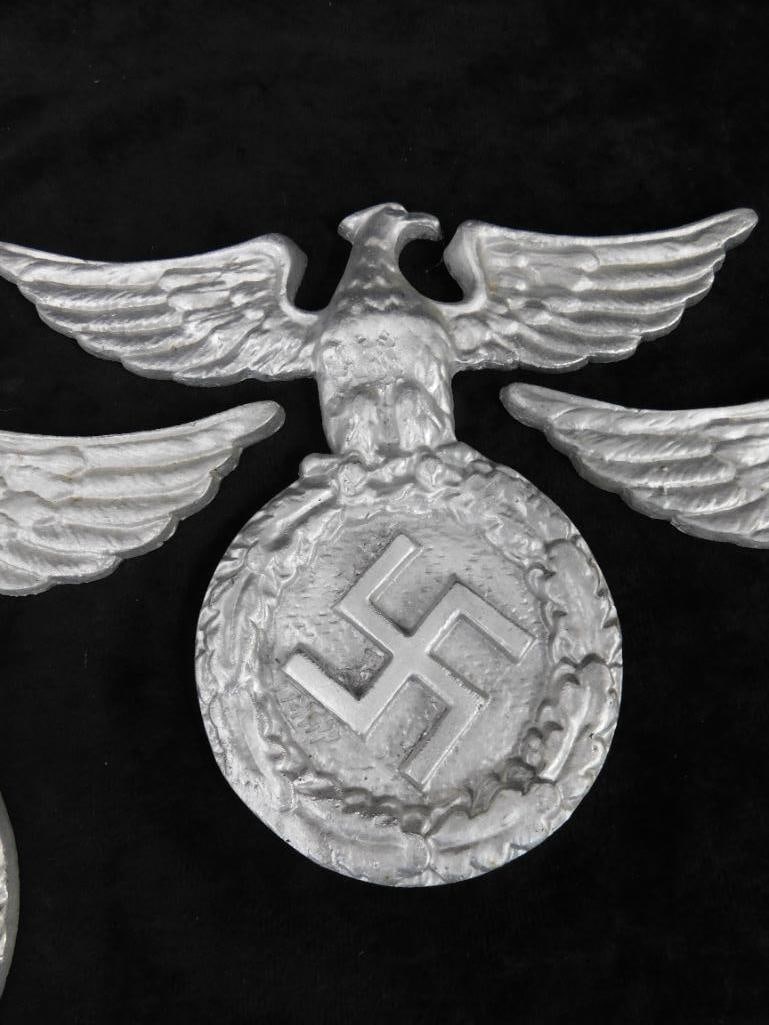 Group of 3 WW2 Germen Plaques - Aluminum - Each 7" x 9" - 3