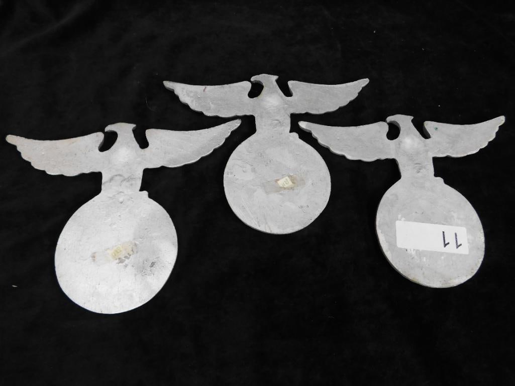 Group of 3 WW2 Germen Plaques - Aluminum - Each 7" x 9" - 5