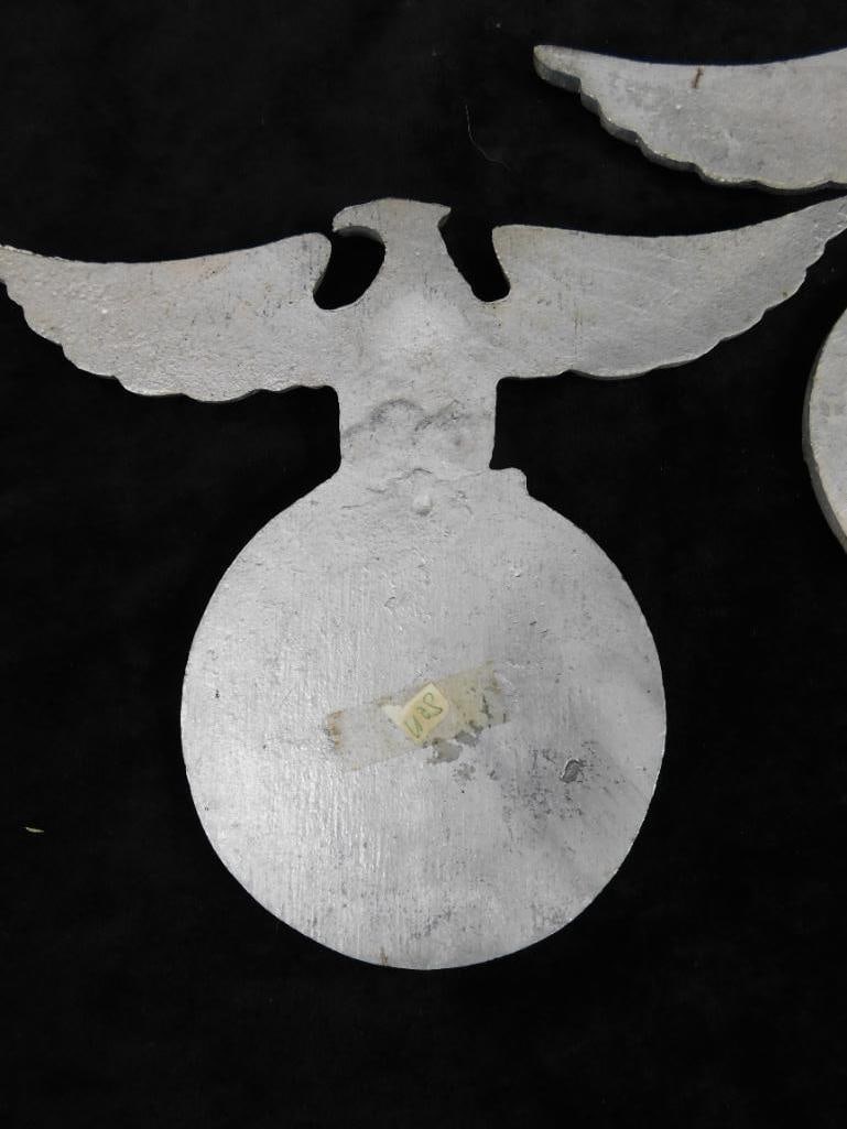 Group of 3 WW2 Germen Plaques - Aluminum - Each 7" x 9" - 6