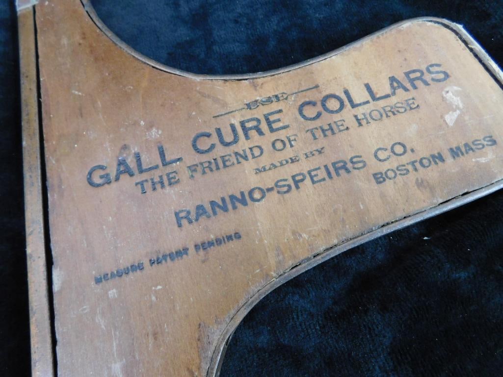 Vintage Ranno-Speirs Co. Horse "Gall Cure Collars" Tool - 14.5" x 7.5" - 2