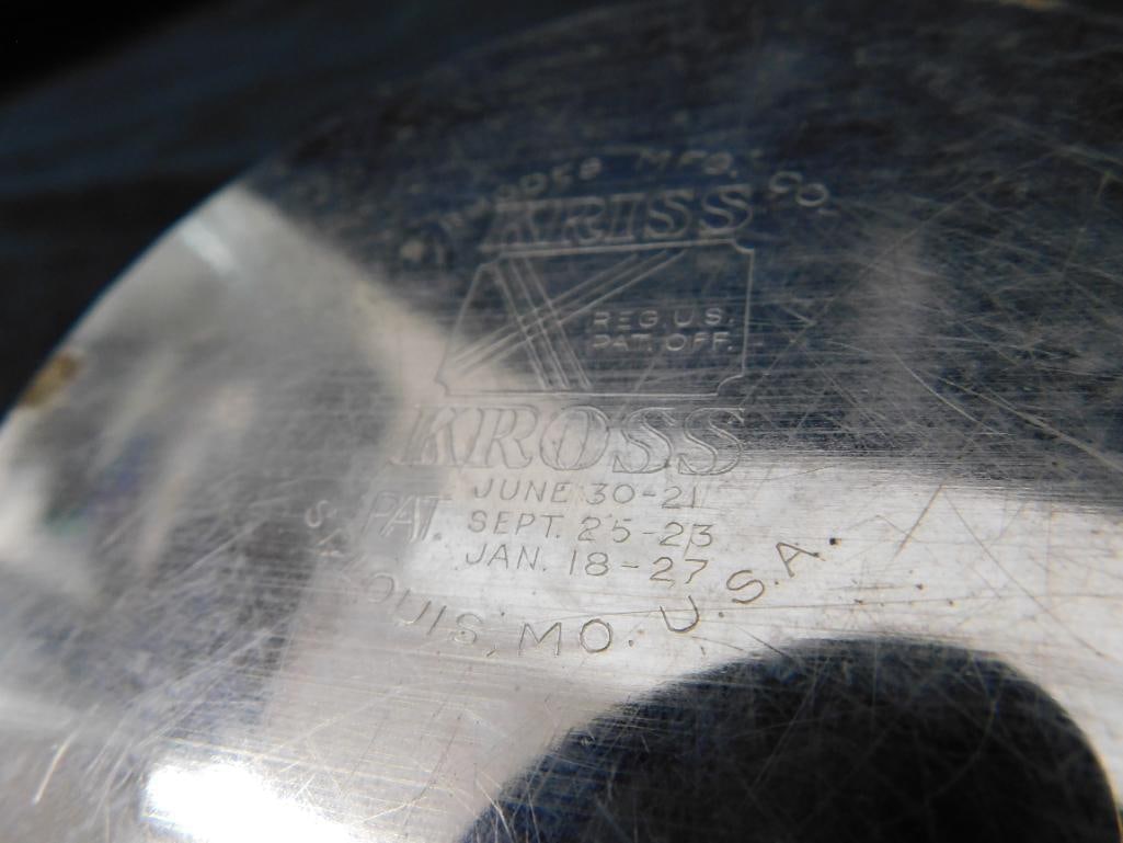 Vintage Rhodes Mfg "Kriss Kross" Razor Blade Sharpener - Original Box - 4.5" Round - 6