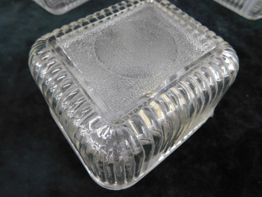 Group of 3 Vintage Lidded Refrigerator Dishes - Large 3.5" x8.5" x 4" - 8