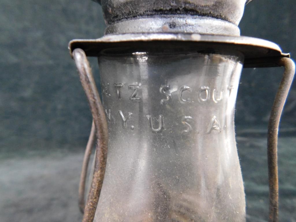 Vintage Small Dietz Sport Lantern - Scout - Lantern Base 7.5" x 3.25" - 5