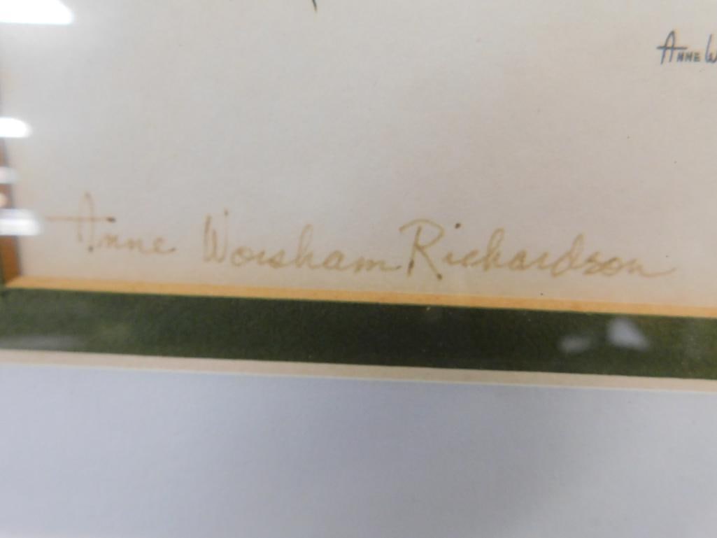 Anne Worsham Richardson - Hand Signed Print - 13" x 10.75" - 6