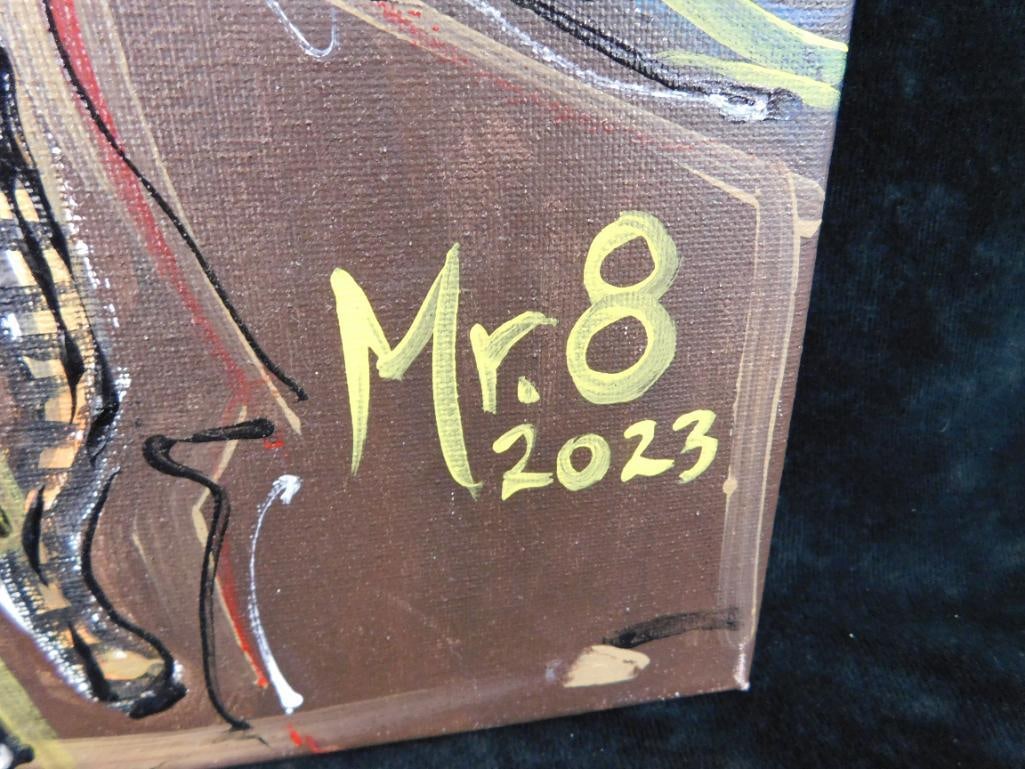 2023 Southern Folk Art - Mr. 8 - Native American - Oil On Canvas - 20" x 16" - 5