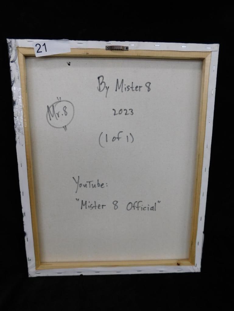 2023 Southern Folk Art - Mr. 8 - Native American - Oil On Canvas - 20" x 16" - 7