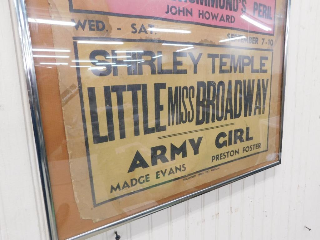 1949 Movie Theater Poster - Auburn Rhode Island - 30.25" x 20.5" - 4