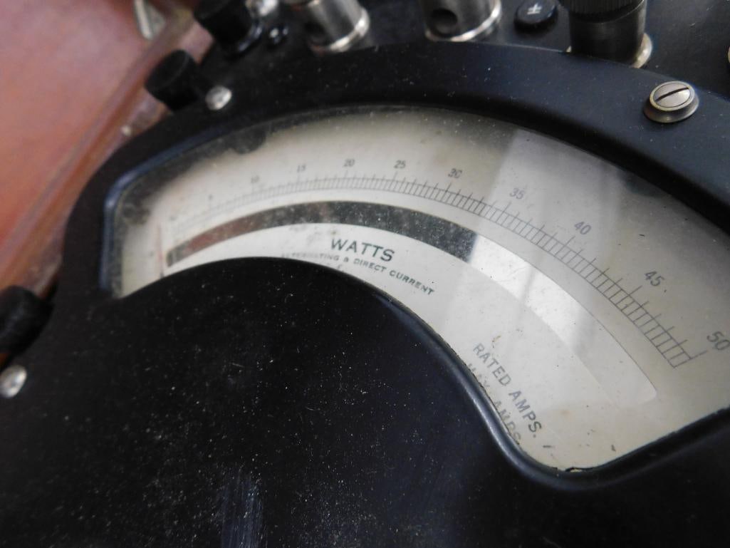 Vintage Weston AC and DC Wattmeter - Model 310 - Original Case - Untested - 6" x 10.5" x 8.25" - 4