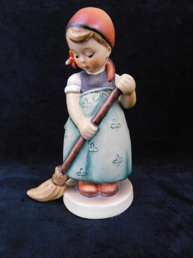 Group of 2 Hummels - Both with Damage - "Little Sweeper" Broom Handle Broken - 7