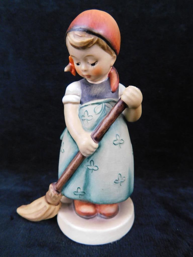 Group of 2 Hummels - Both with Damage - "Little Sweeper" Broom Handle Broken - 9