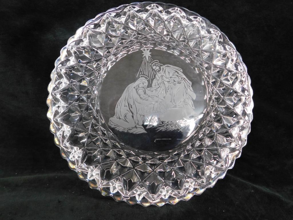 Waterford Crystal - Nativity Plate - 8" In Diameter - 4