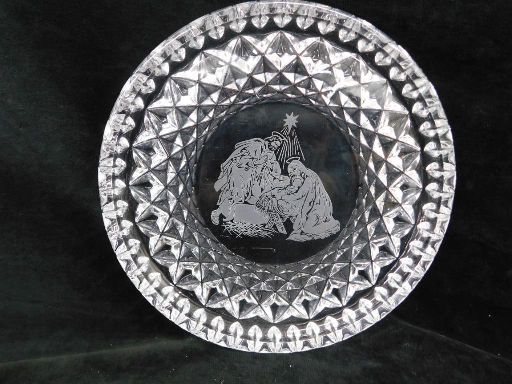 Waterford Crystal - Nativity Plate - 8" In Diameter - 6