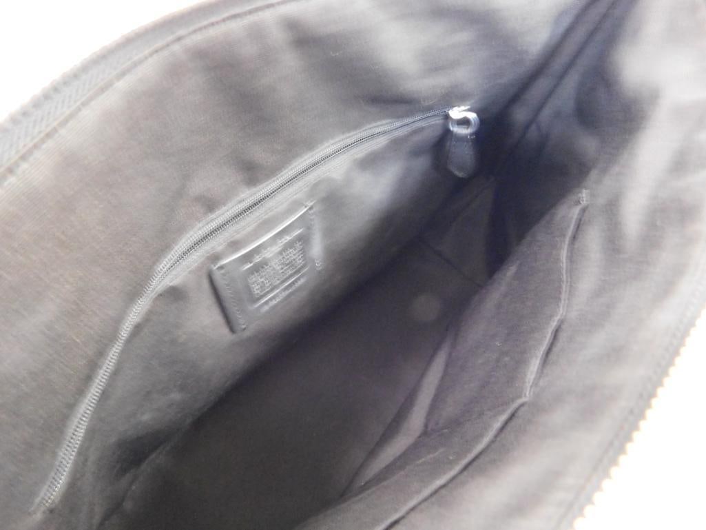 Coach - Zipper Top Purse - Plaid - Base 11.25" x 16.5" x 5.5" - 8