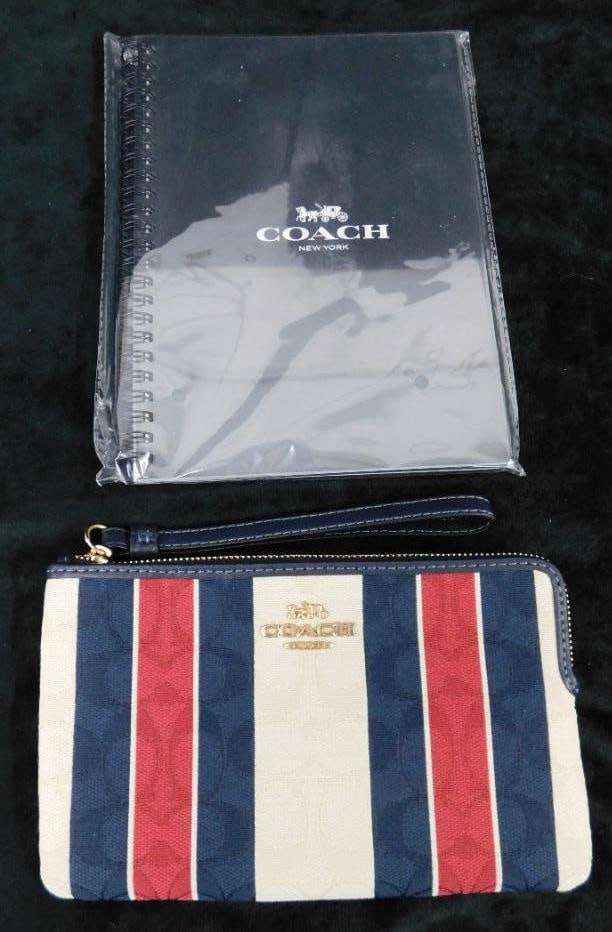 Coach - Journal Book - Red White and Blue Clutch Purse: The Seller Confirms They Are Authentic - See Photos For Condition and Details 