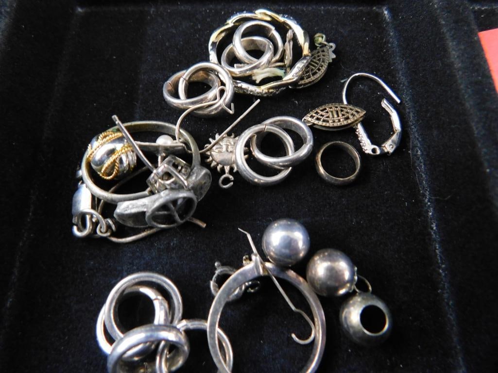 Sterling Silver - Scrap - 28.14 Grams TW: See Photos For Condition and Details