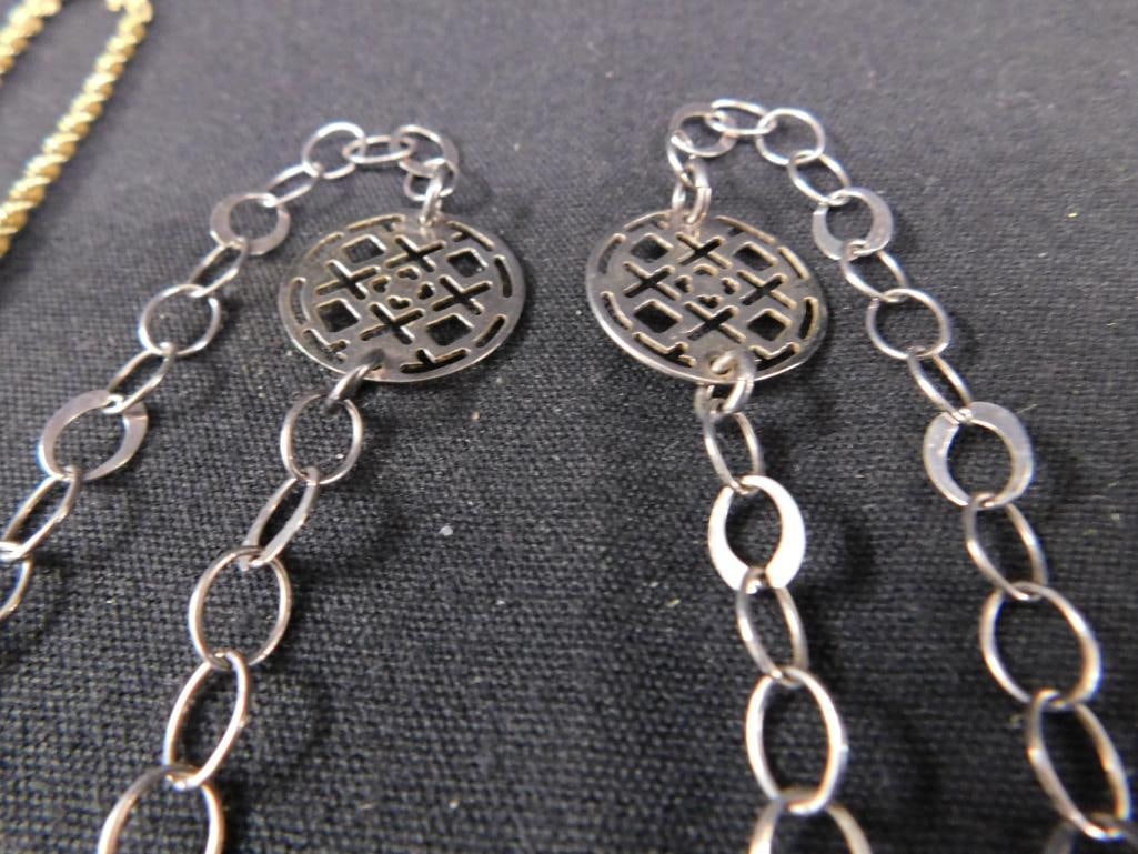 Sterling Silver - 2 Necklaces - 1-20" - 1-32" - 27.63 Grams - 4