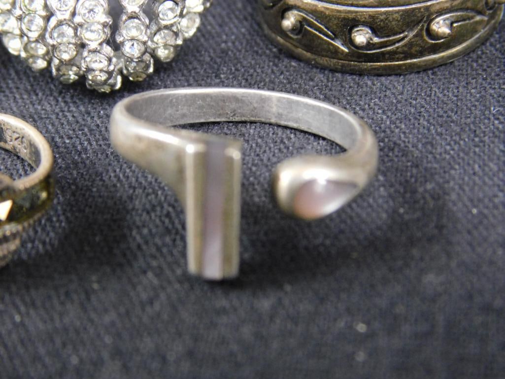 Sterling Silver - 5 Rings - 2-Size 6 - 1-Size 7 - 2-Size 8 - 22.43 Grams TW - 6