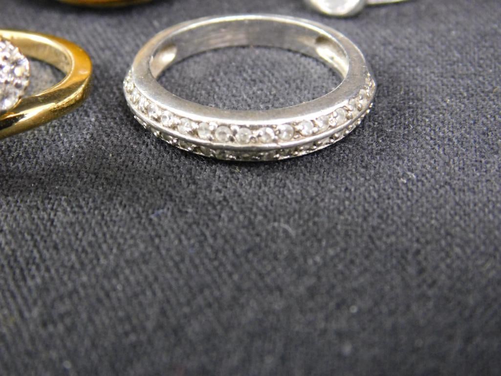 Sterling Silver - 5 Rings - 1-Size 6 - 2-Size 7 - 1-Size 8 - 1-Size 11 - 28.38 Grams TW - 6