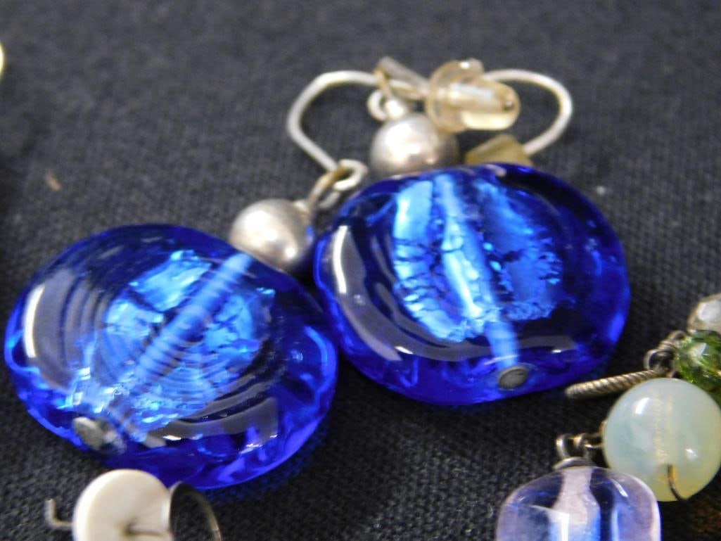 Sterling Silver - 6 Pairs of Pierced Earrings - 25.88 Grams TW - 3