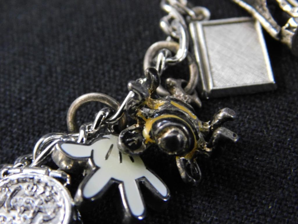Sterling Silver - 7" Charm Bracelet - 29.62 Grams TW - 5