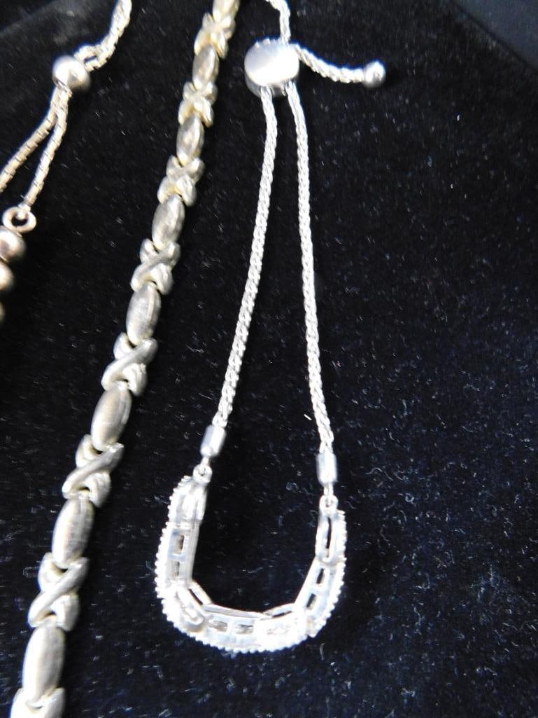 Sterling Silver - 4 Bracelets - 25.75 Grams TW - 4