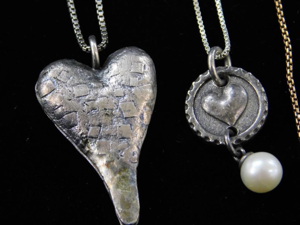 Sterling Silver - 4 Necklaces - 2-16" - 2-18" - 28.68 Grams - 1 Is Alex and Ani - 3