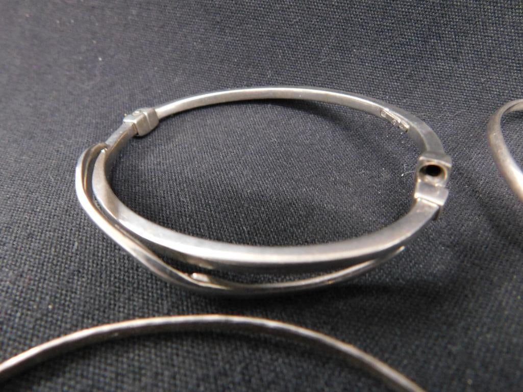 Sterling Silver - 4 Bracelets - 29.73 Grams TW - 2