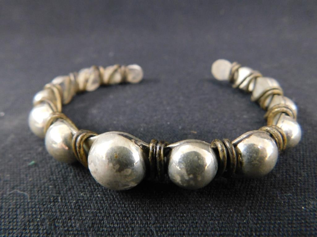 Sterling Silver - Cuff Bracelet - 25.8 Grams - 7