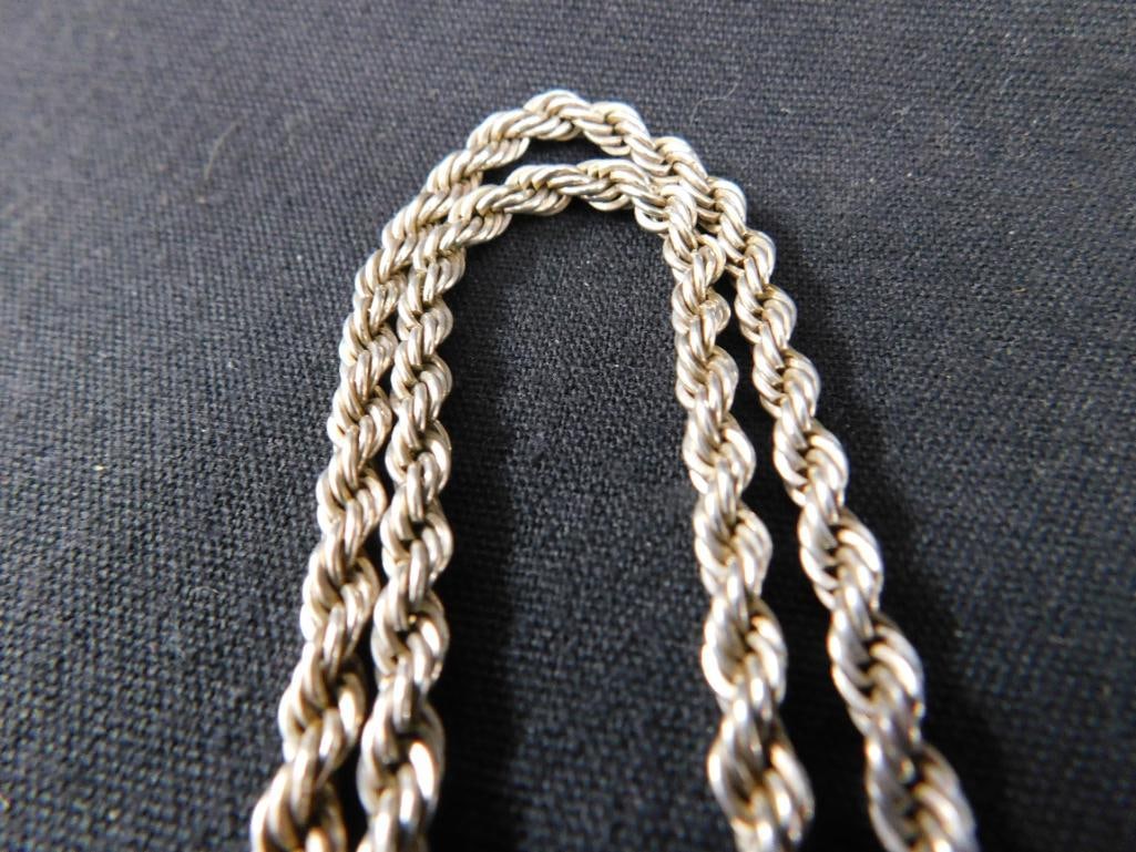 Sterling Silver - 28.5"Chain Necklace with Scent Bottle - 43 Grams - 3