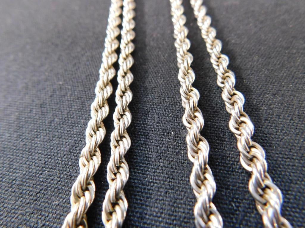 Sterling Silver - 28.5"Chain Necklace with Scent Bottle - 43 Grams - 4