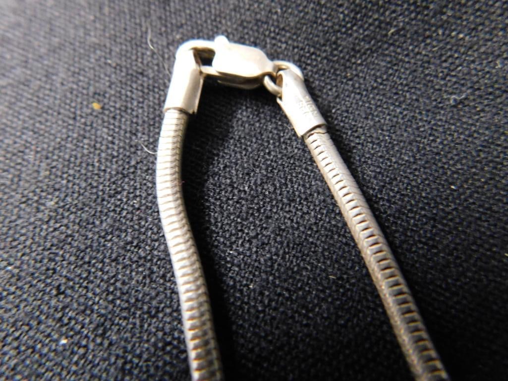 Sterling Silver - 17.5" Chain Necklace - 14 Grams - 2