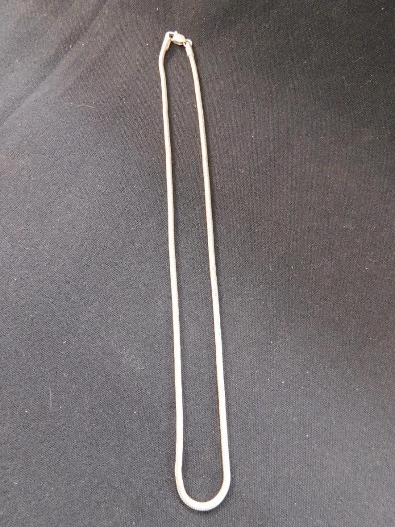 Sterling Silver - 17.5" Chain Necklace - 14 Grams - 3