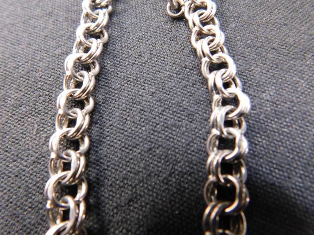 Sterling Silver - 7" Chain Bracelet - 10 Grams - 3