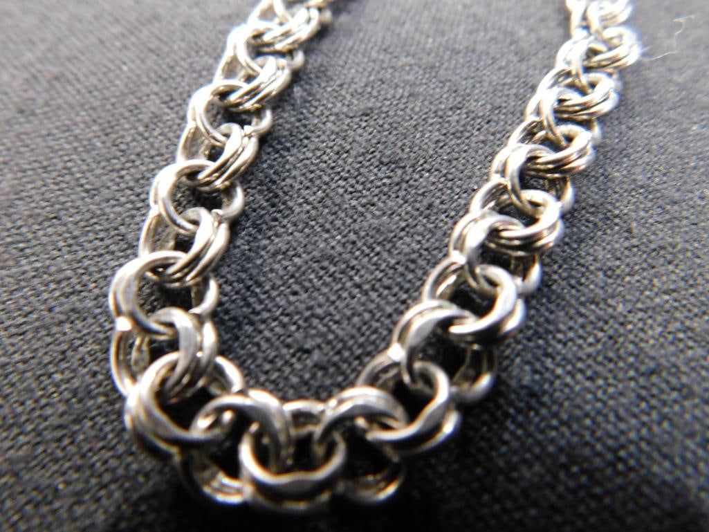 Sterling Silver - 7" Chain Bracelet - 10 Grams - 4