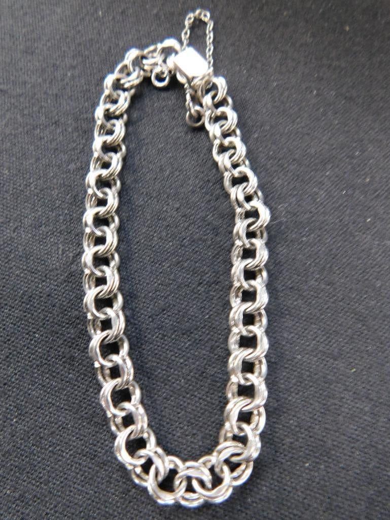 Sterling Silver - 7" Chain Bracelet - 10 Grams - 5
