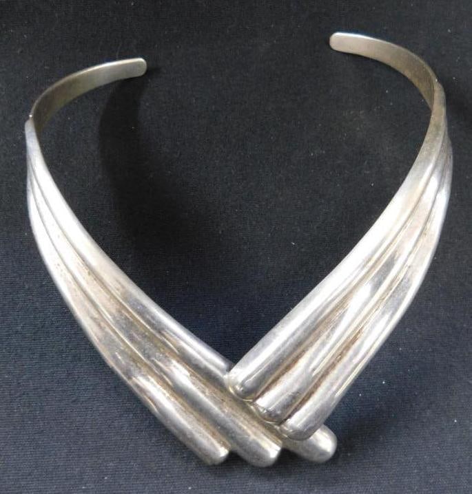 Sterling Silver - Taxco Choker Necklace - 89 Grams (1 of 7)