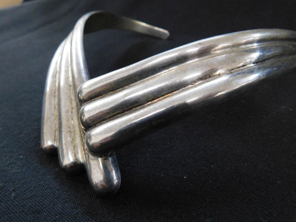 Sterling Silver - Taxco Choker Necklace - 89 Grams - 3