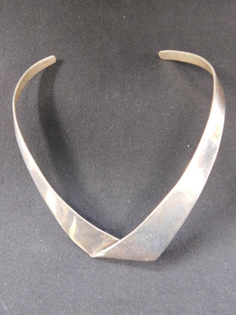 Sterling Silver - Choker Necklace - 57 Grams - 6